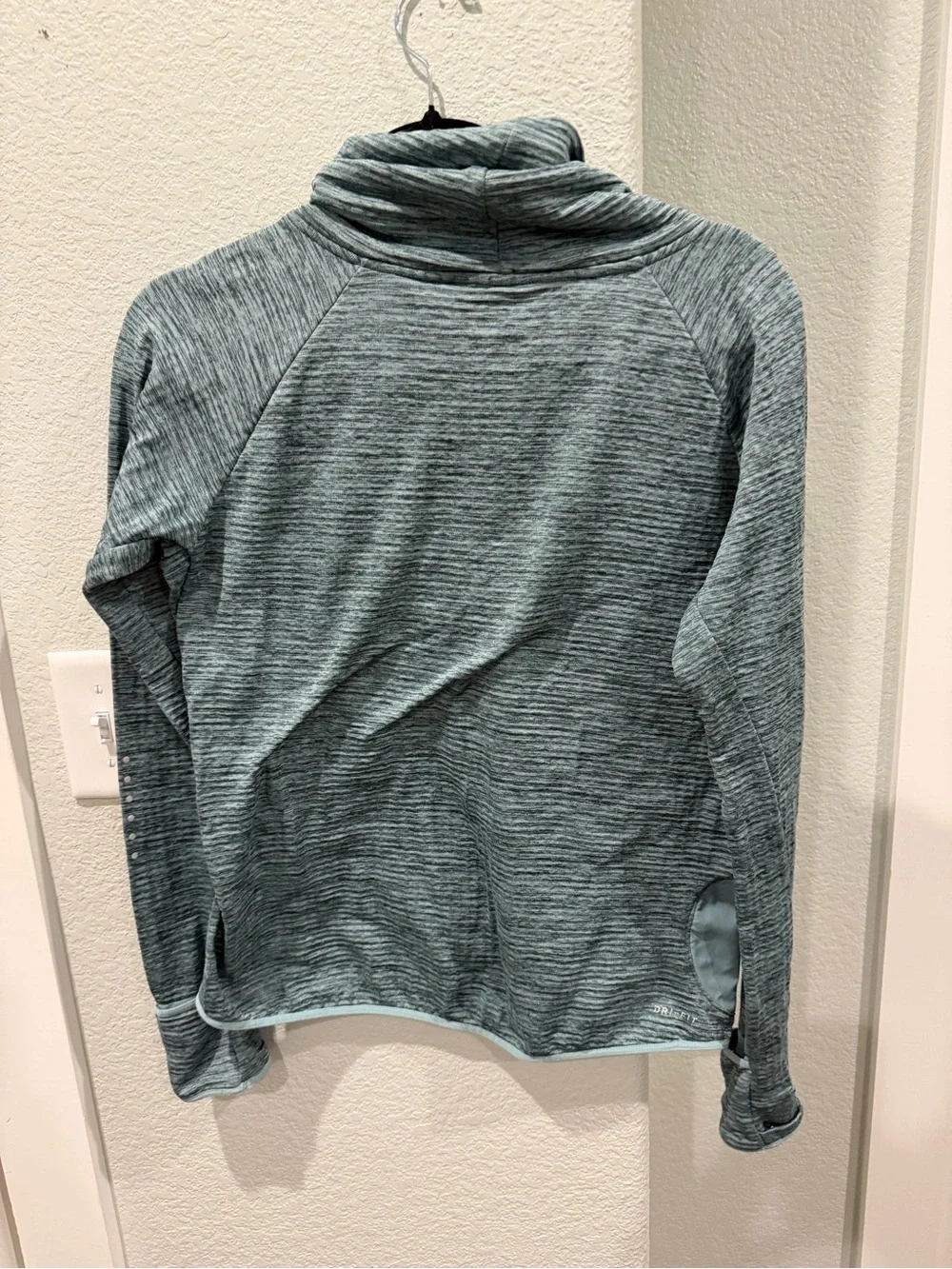 Nike Women's Running Teal Cowl Neck Thermal Pullover